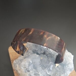 Vintage Faux Tortoise Shell Cuff Bracelet